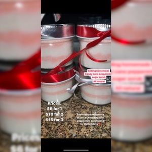 Peppermint candy cane all natural sugar scrub!
